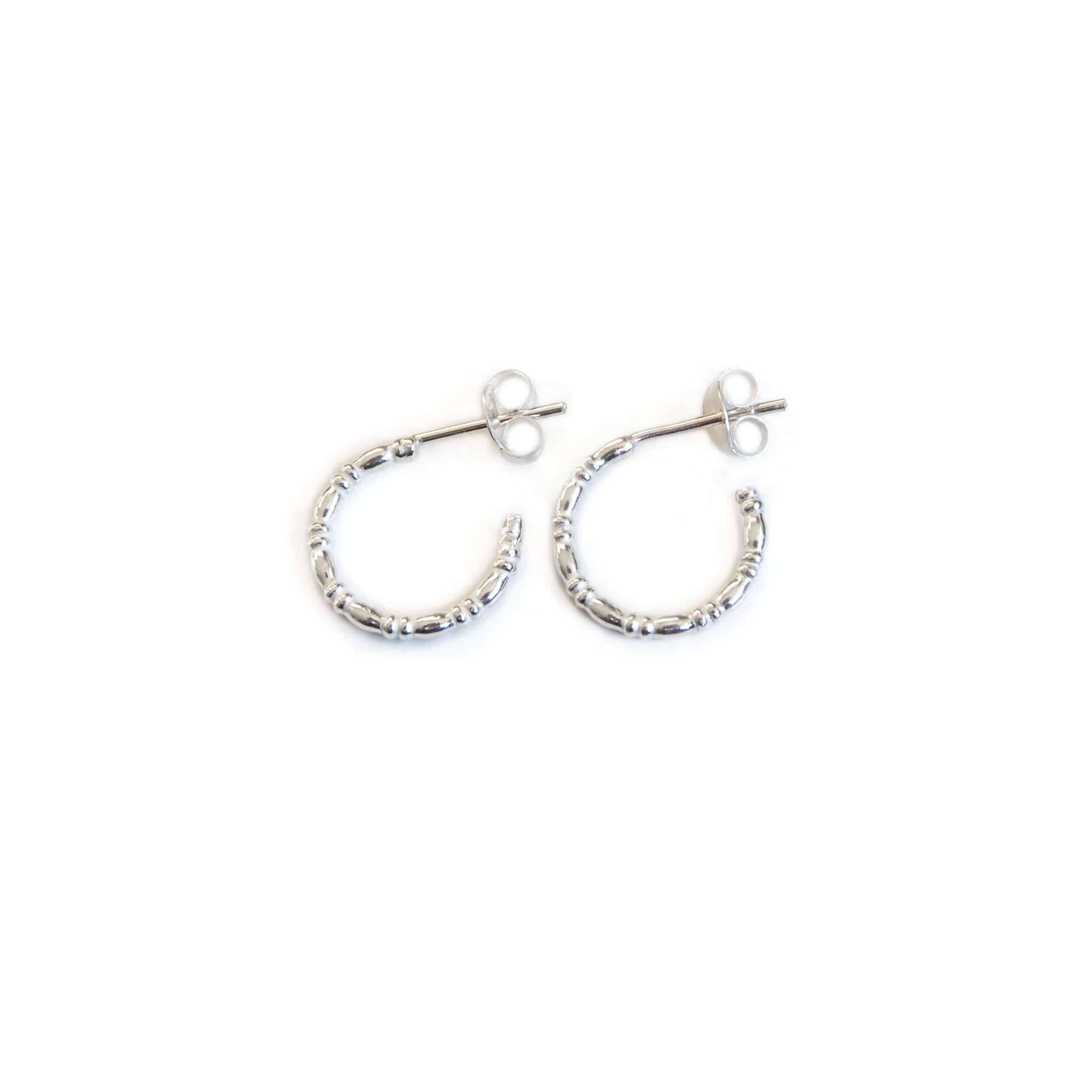 Hollow silver deals hoop earrings