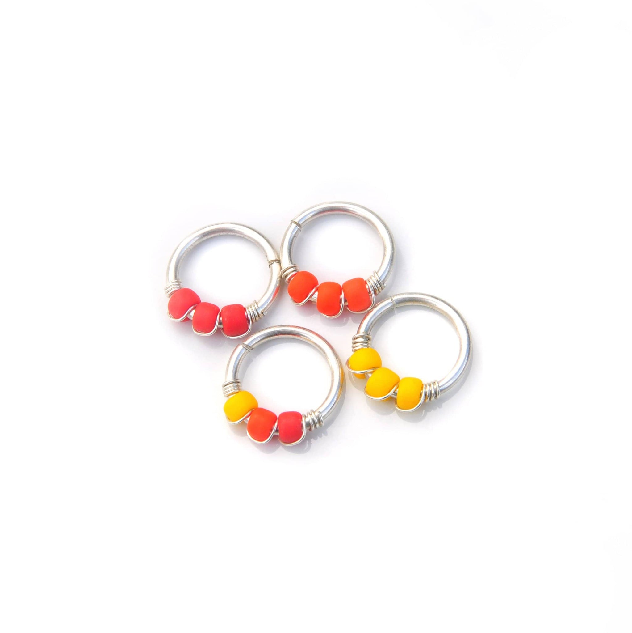 Orange septum sale ring