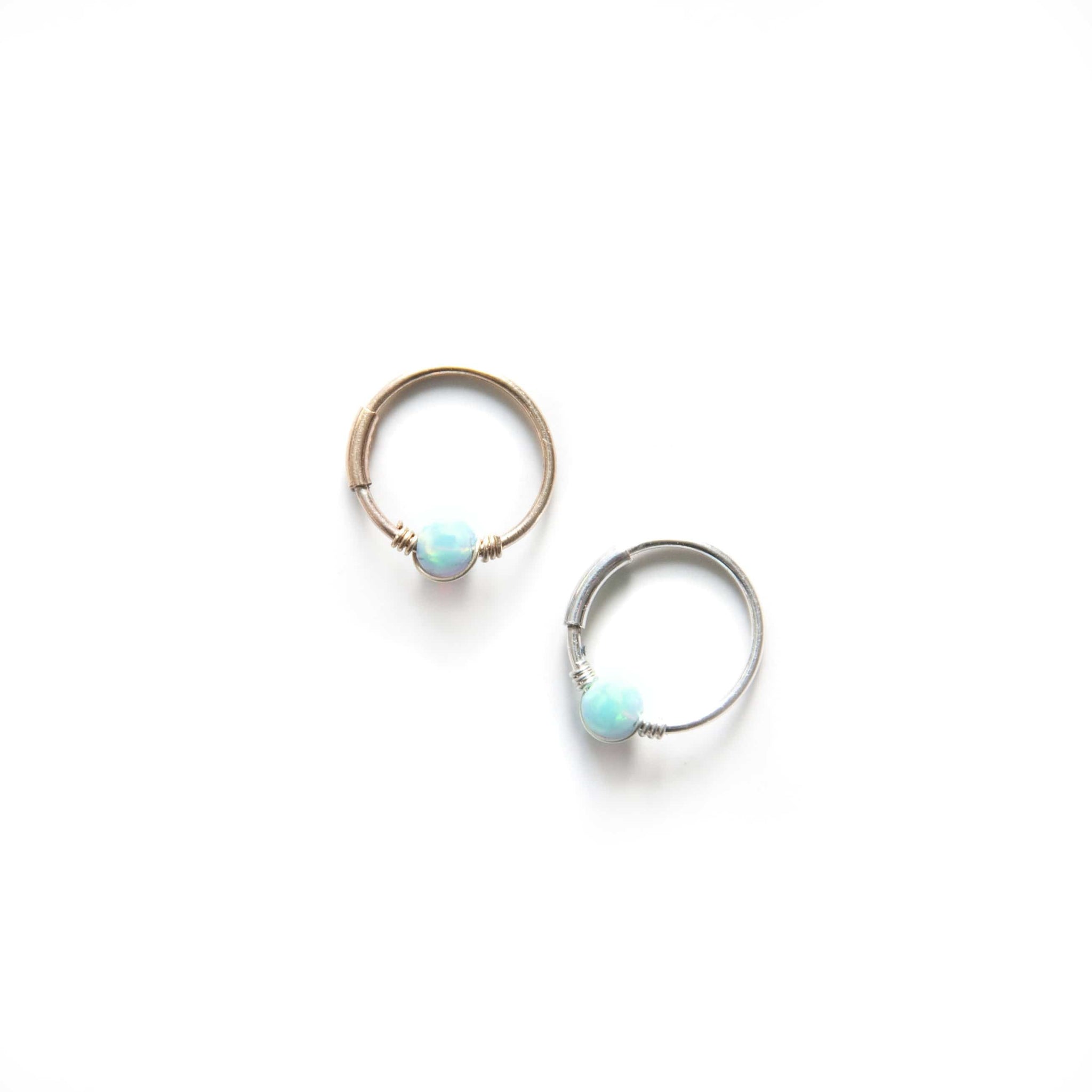 Small turquoise sale hoop earrings