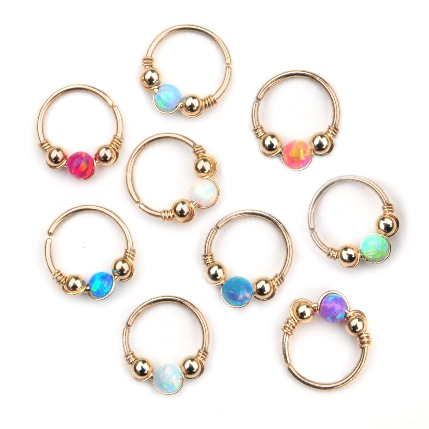 Opal deals hoop earrings